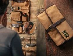 &Sons Essentials Toilet Bag Tan