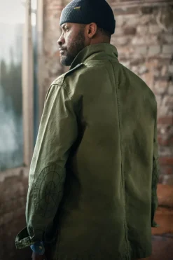&Sons Flag Overshirt Army Green