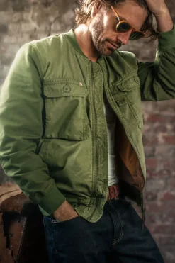 &Sons Harris Bomber Jacket Army Green