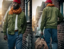&Sons Harris Bomber Jacket Army Green