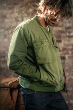 &Sons Harris Bomber Jacket Army Green