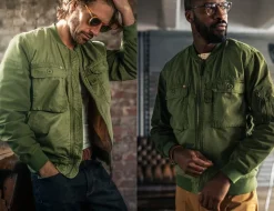 &Sons Harris Bomber Jacket Army Green