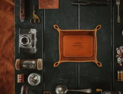 &Sons Leather Tray Tan