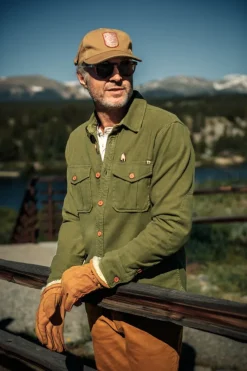 &Sons Lichen Moleskin Shirt Army Green