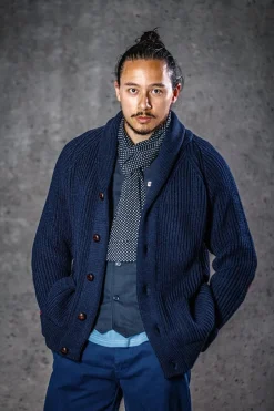 &Sons Midnight Black Dot Scarf