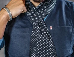 &Sons Midnight Black Dot Scarf