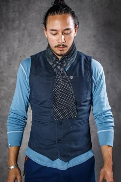 &Sons Midnight Black Dot Scarf
