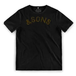 &Sons Original Old Yellow Logo T-Shirt Black