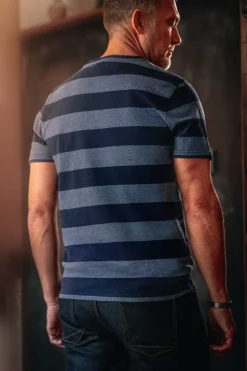 &Sons Papillon T-Shirt Navy Stripe