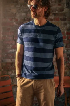 &Sons Papillon T-Shirt Navy Stripe