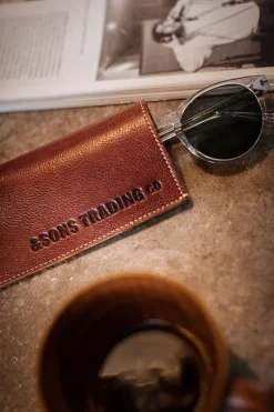&Sons Pouch Glasses Case Brown