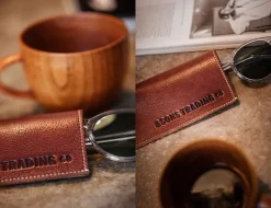 &Sons Pouch Glasses Case Brown
