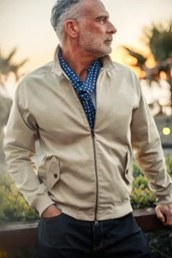 &Sons Rebel Harrington Jacket Stone