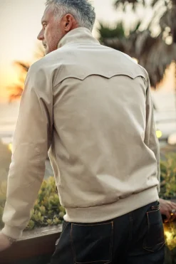 &Sons Rebel Harrington Jacket Stone