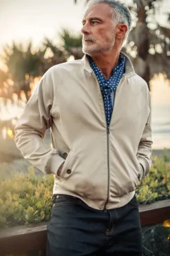 &Sons Rebel Harrington Jacket Stone