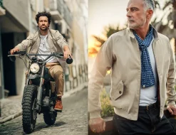 &Sons Rebel Harrington Jacket Stone