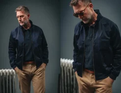 &Sons Rebel Harrington Jacket Navy