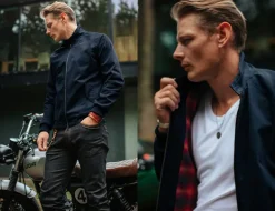 &Sons Rebel Harrington Jacket Navy