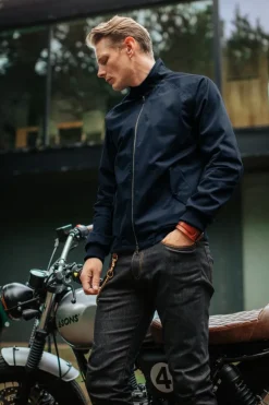 &Sons Rebel Harrington Jacket Navy