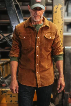 &Sons Sunday Shirt Corduroy Tan