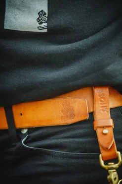 &Sons Tan Leather Belt