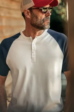 &Sons The Chariot Henley Shirt Raw/Indigo
