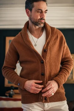 &Sons Turner Cardigan Rust