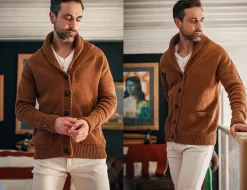 &Sons Turner Cardigan Rust