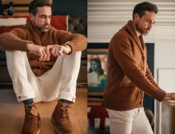 &Sons Turner Cardigan Rust