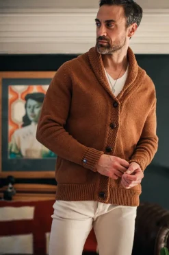 &Sons Turner Cardigan Rust