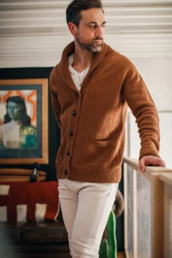 &Sons Turner Cardigan Rust