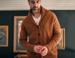 &Sons Turner Cardigan Rust