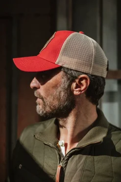 &Sons Union Trucker Cap Vintage Red