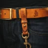Tan Leather Key Fob