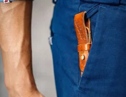 Tan Leather Key Fob