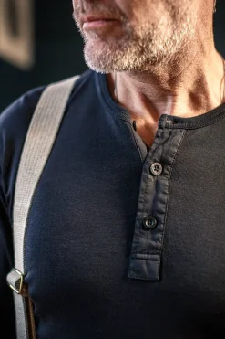 The New Elder Henley Shirt Black