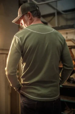 The New Elder Henley Shirt Army Green