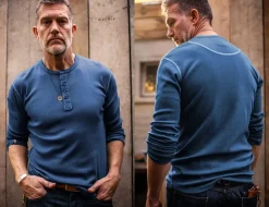 The New Elder Henley Shirt Indigo