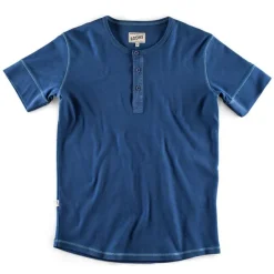 The New Elder Henley Short Sleeve Shirt Indigo