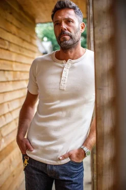 The New Elder Henley Short Sleeve Shirt Raw