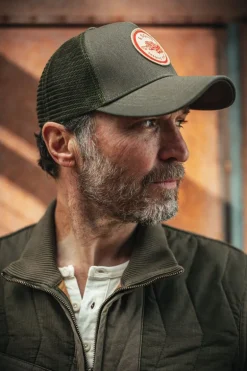 Trucker Badge Cap Army Green
