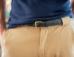 Virgil Thin Black Leather Belt