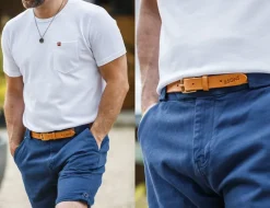 Virgil Thin Tan Leather Belt