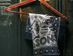Woodcut Bandana Black