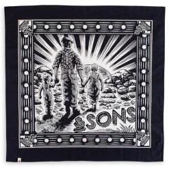 Woodcut Bandana Black