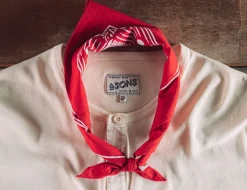Woodcut Bandana Red
