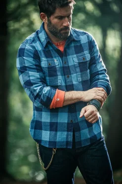 Yukon Flannel Field Shirt Blue